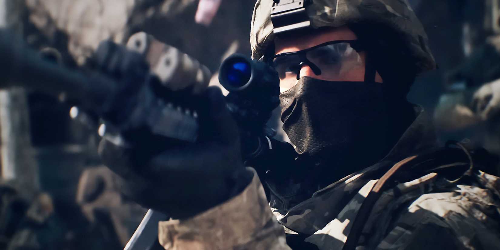 Battlefield 6 Assault class trailer still frame close-up