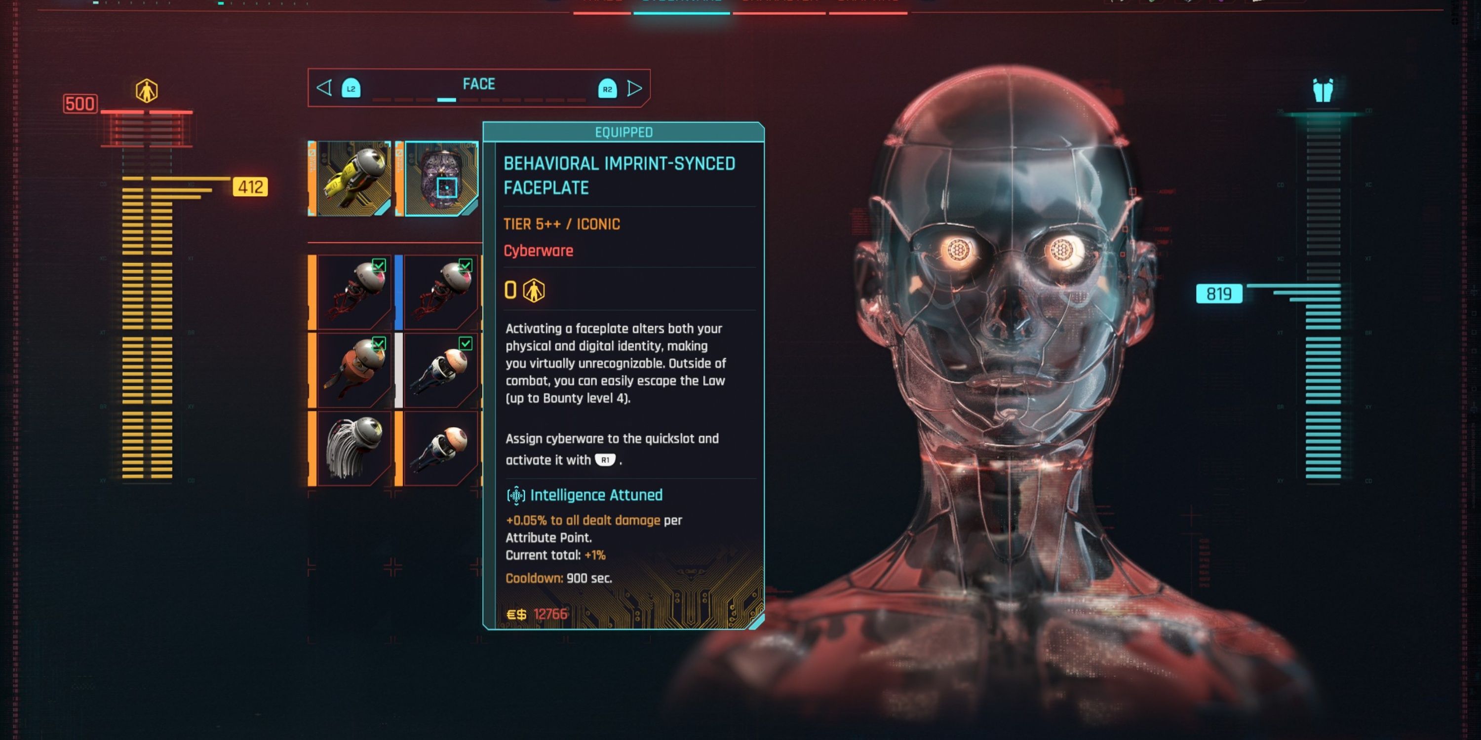 Behavioral Imprint-Synced Faceplate