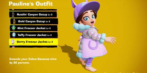 Berry Freezer Jacket costume in Donkey Kong Bananza