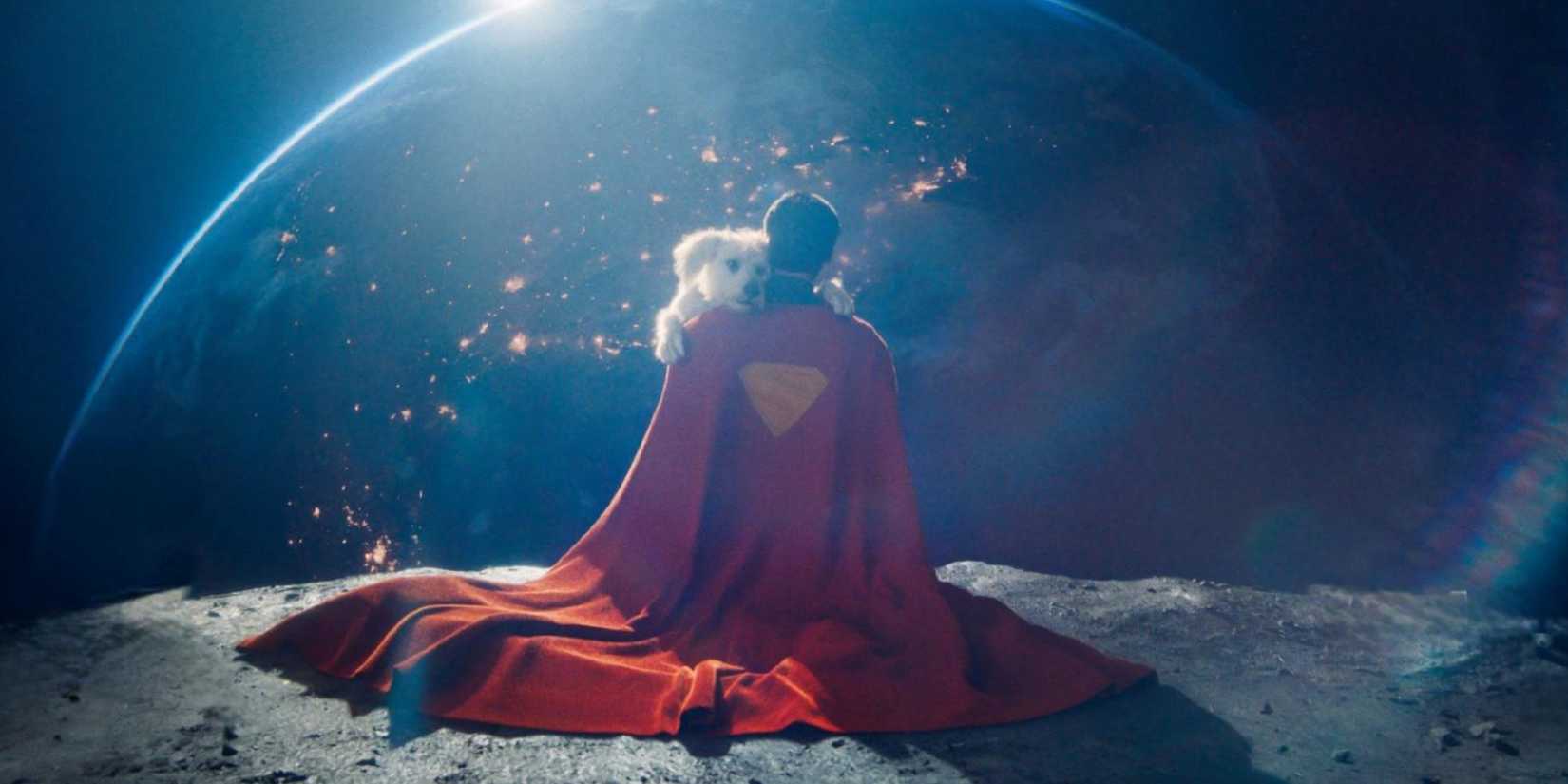 Superman in his cape