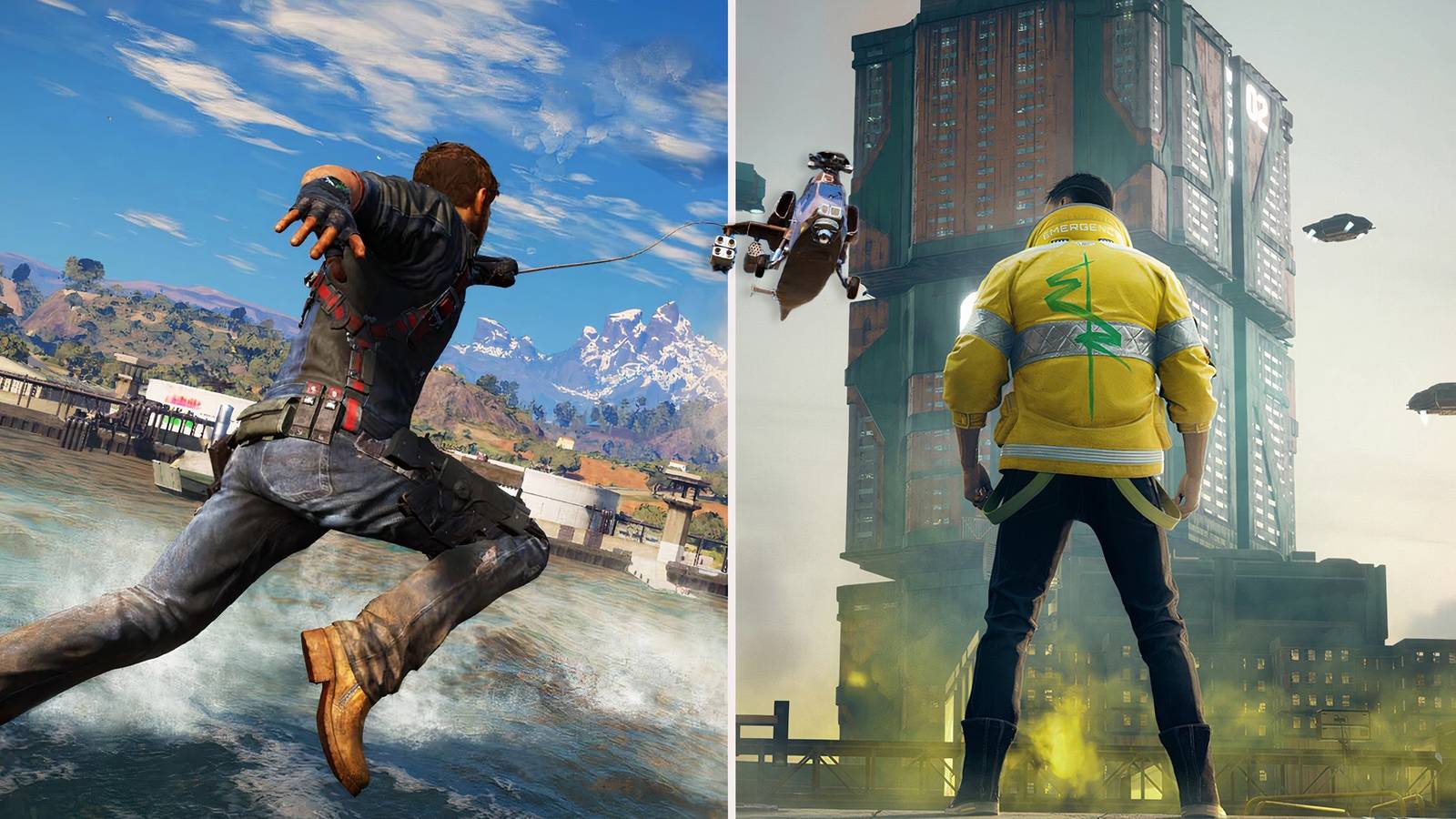 best open world games feel superhuman just cause and cyberpunk 2077