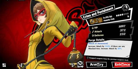 Closer holding Crime and Punishment in P5X