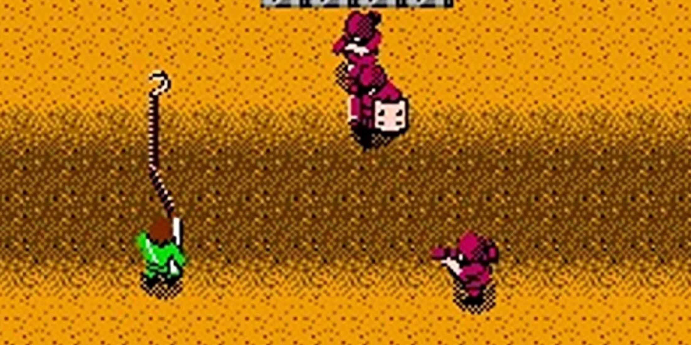 bionic commando shooting at an enemy.-1