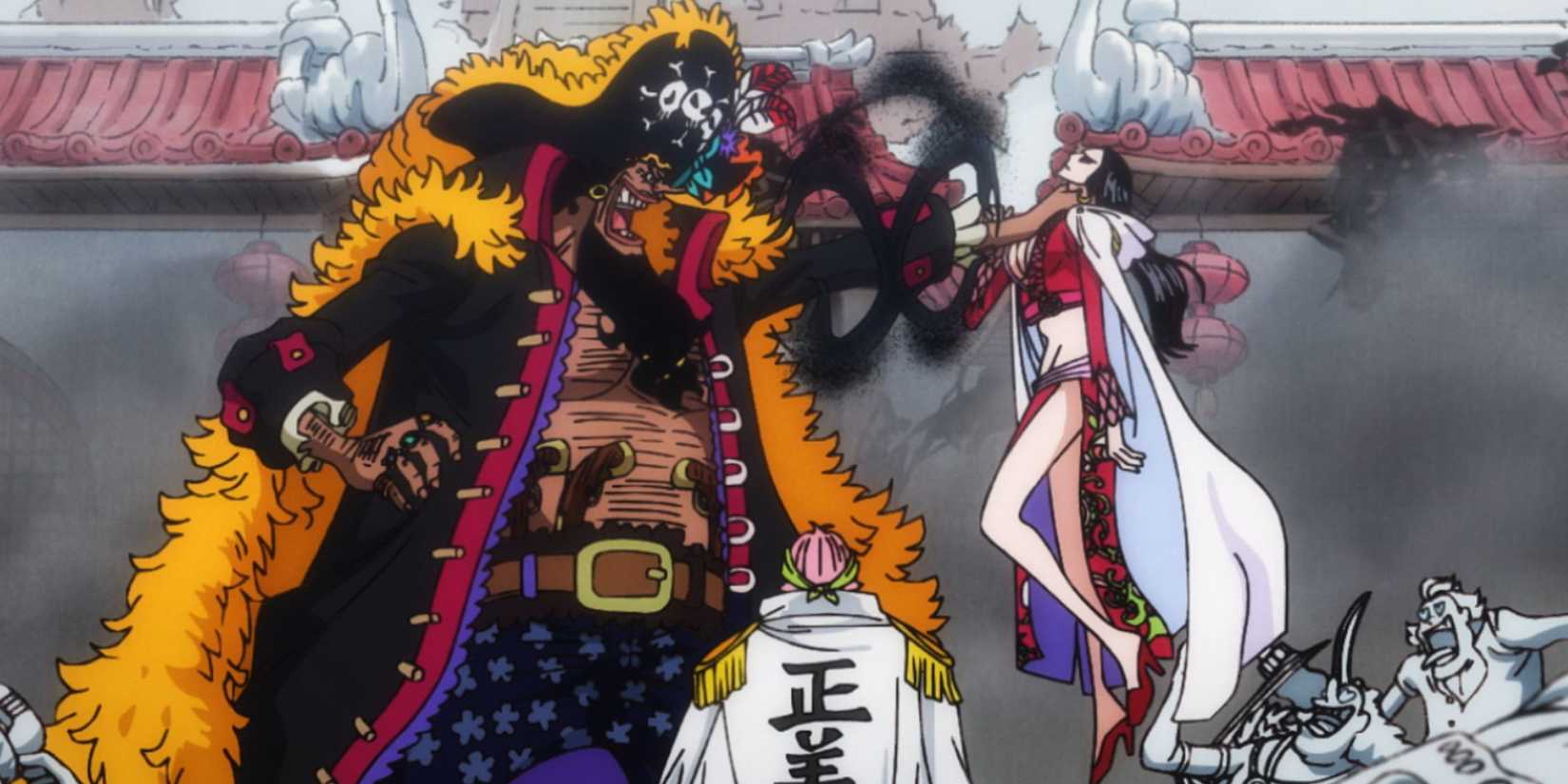 Blackbeard captures Boa Hancock - One Piece