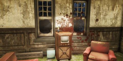 blood shown in mountainside bed and breakfast location in fallout 76