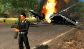 Blowing up a helicopter in Just Cause (PC)