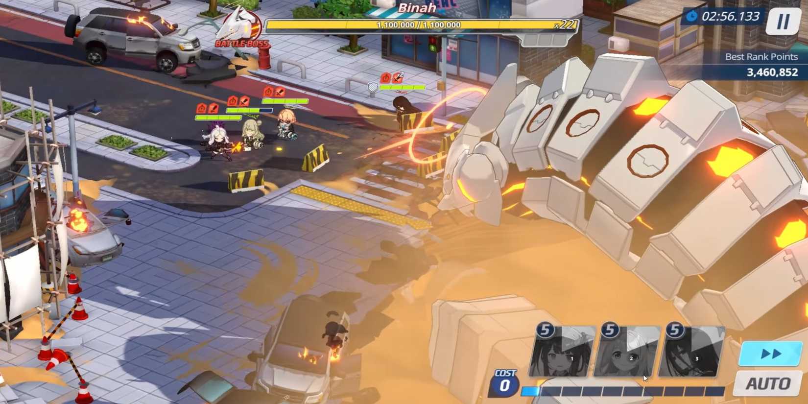 Blue Archive Binah boss fight