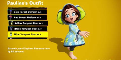 Blue Tempest Coat costume in Donkey Kong Bananza
