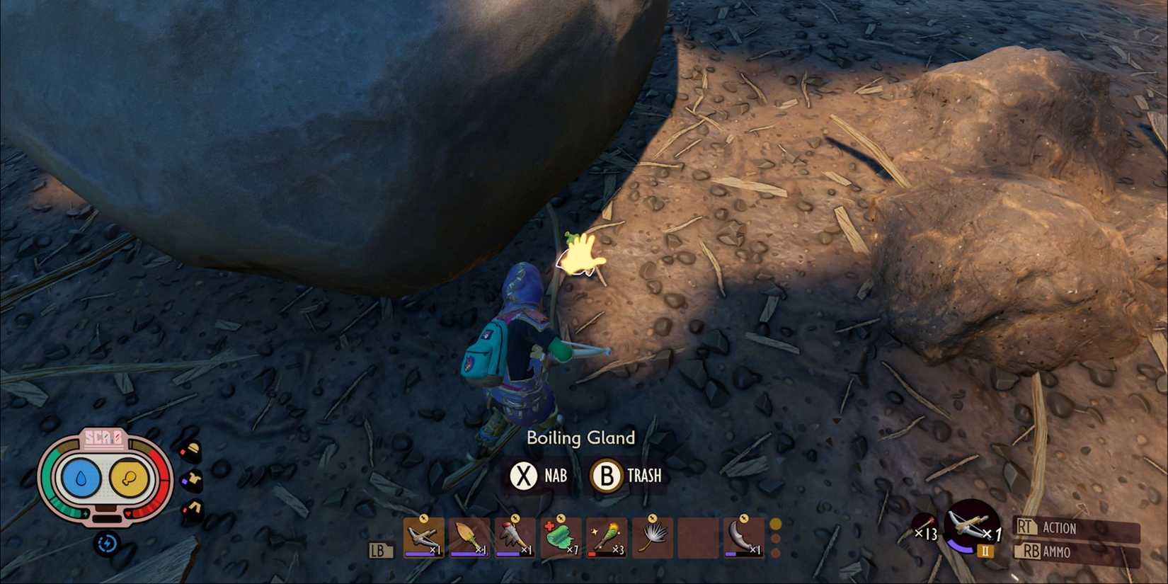 Boiling Gland loot in Grounded