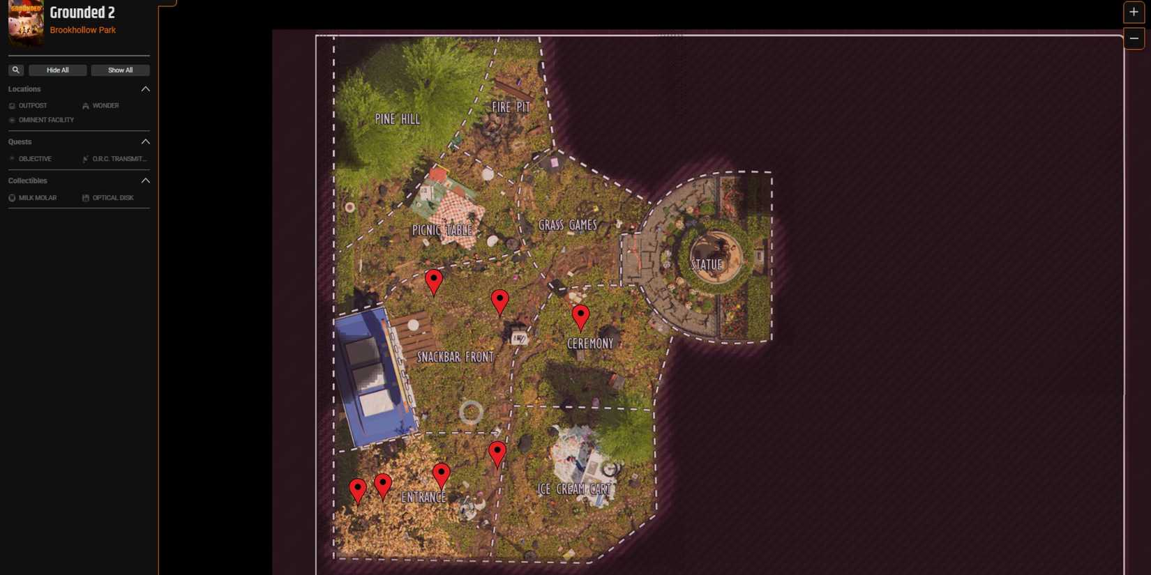 bombardier beetle locations in grounded 2