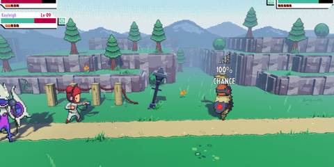 Capturing a monster in Cassette Beasts