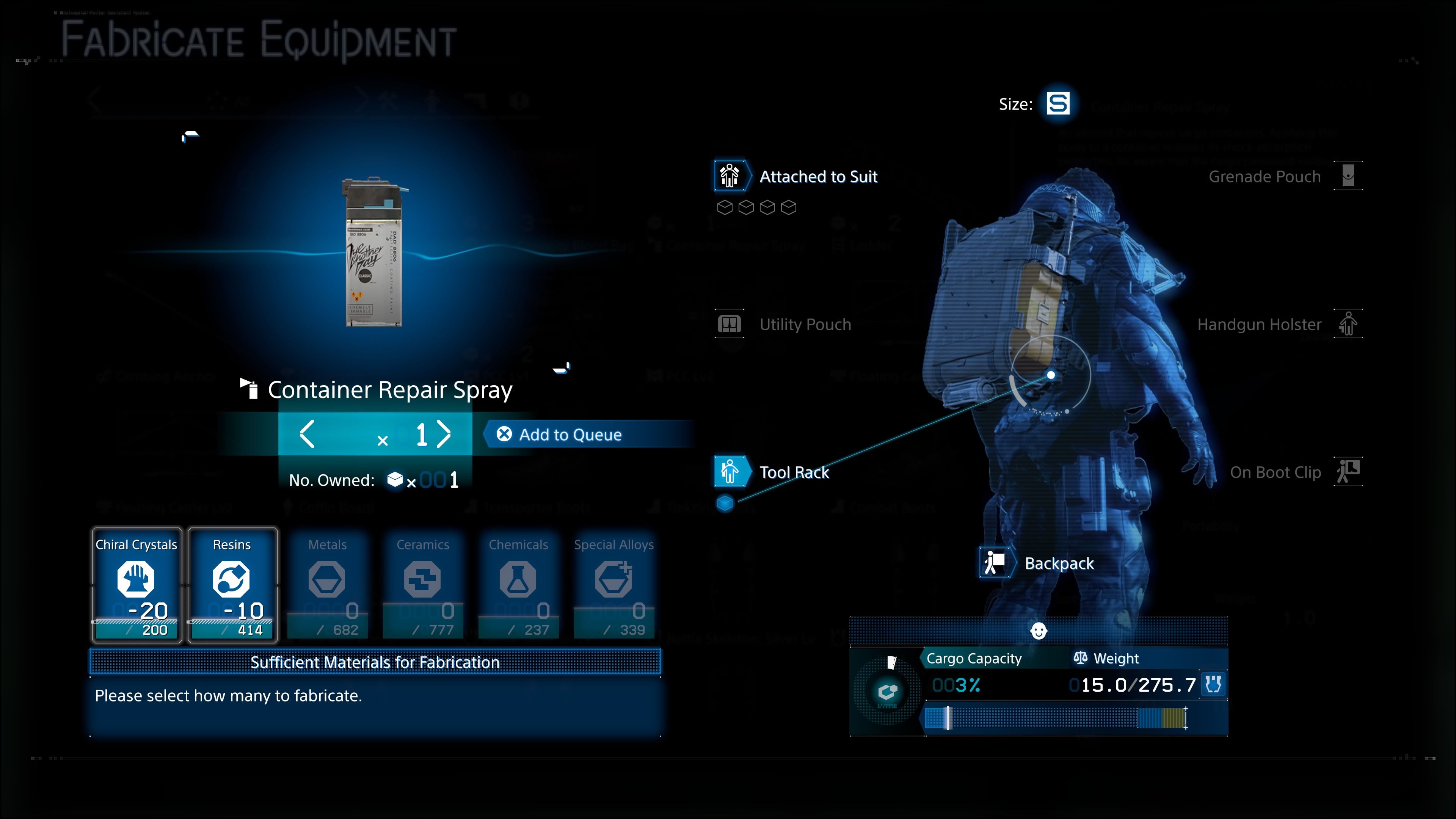 cargo repair spray