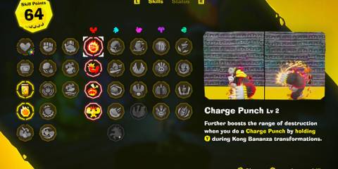Charge Punch skill in Donkey Kong Bananza