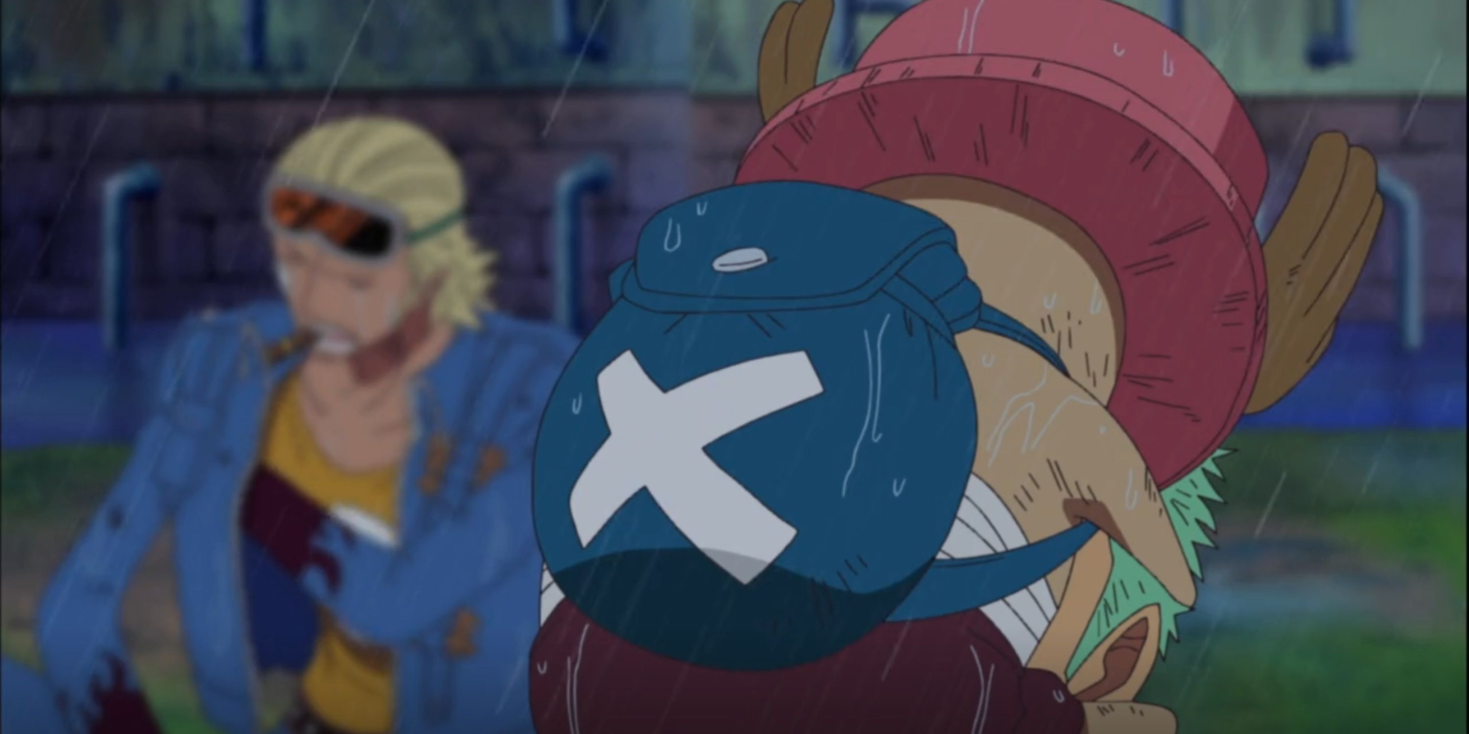 Chopper Clinging to Zoro