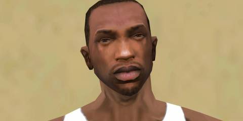CJ in Grand Theft Auto San Andreas (PS2)