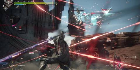 Clive fighting with one of Odin's abilities - Final Fantasy 16