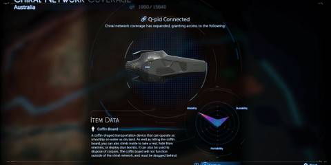 Coffin Board in Death Stranding 2 On the Beach