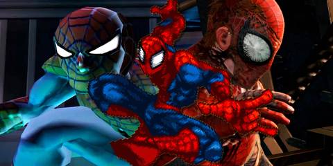 Collage of Spider-Man Edge Of Time, Marvel Nemesis Rise Of The Imperfects, and The Amazing Spider-Man Lethal Foes