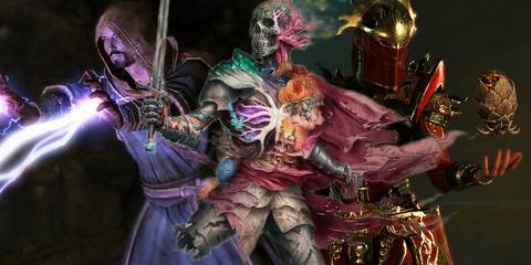 Collage of The Elder Scrolls 5 Skyrim, Avowed, and Diablo 4