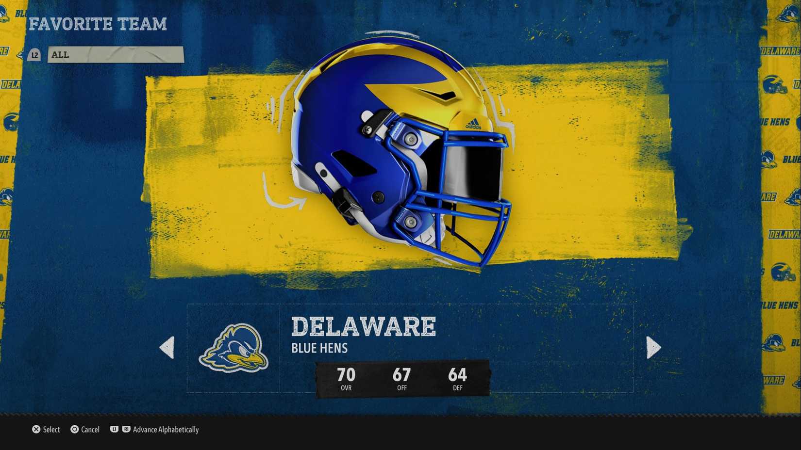 College Football 26 Delaware Blue Hens