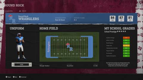 College Football 26 Round Rock Wranglers