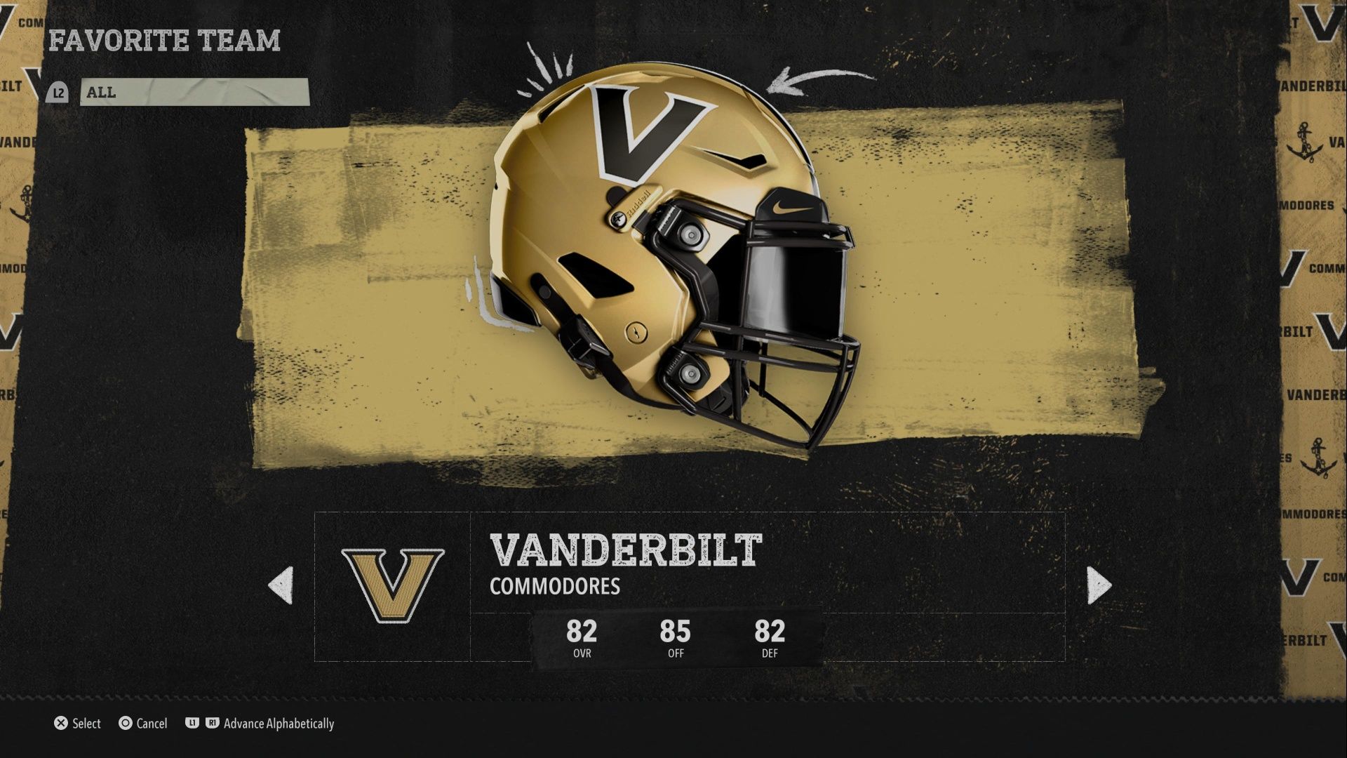 College Football 26 Vanderbilt Commodores