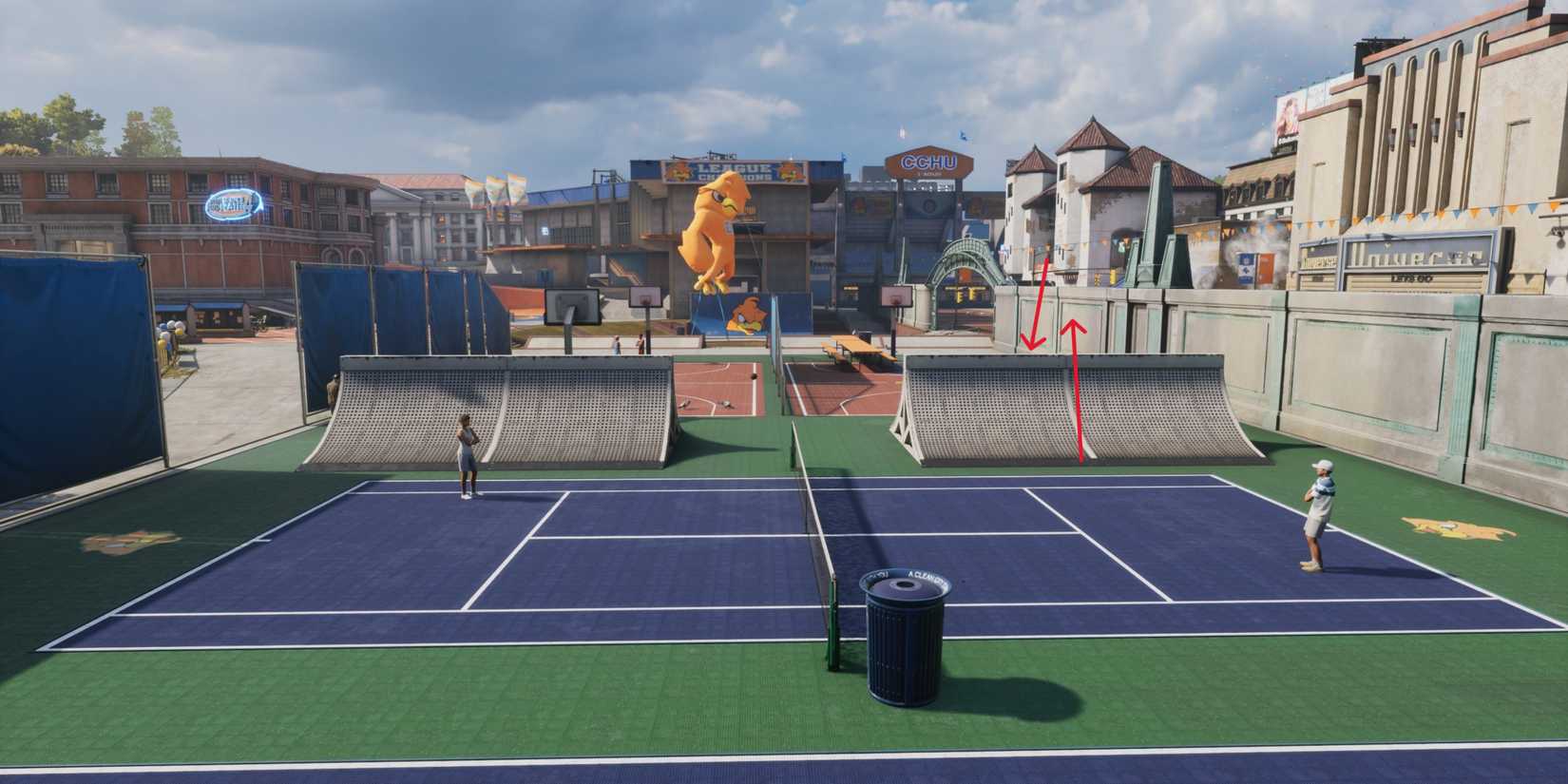 college tennis court