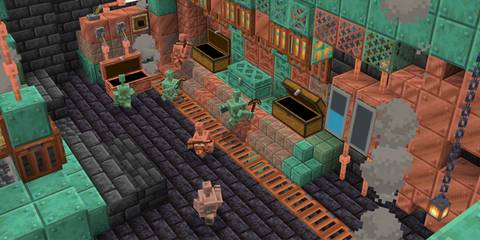 copper golems hard at work