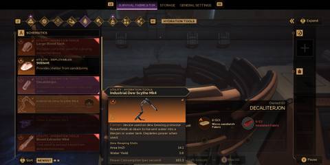 Crafting Industrial Scythe MK4 Dune Awakening