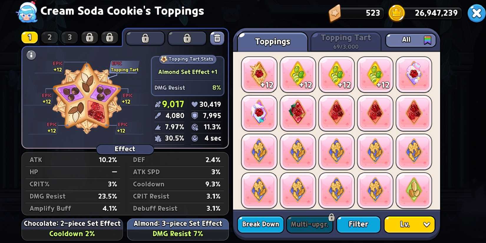 Cream Soda Cookie Almond Topping - Cookie Run Kingdom