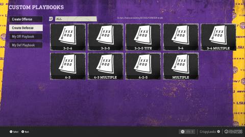 create custom defensive playbook in college football 26