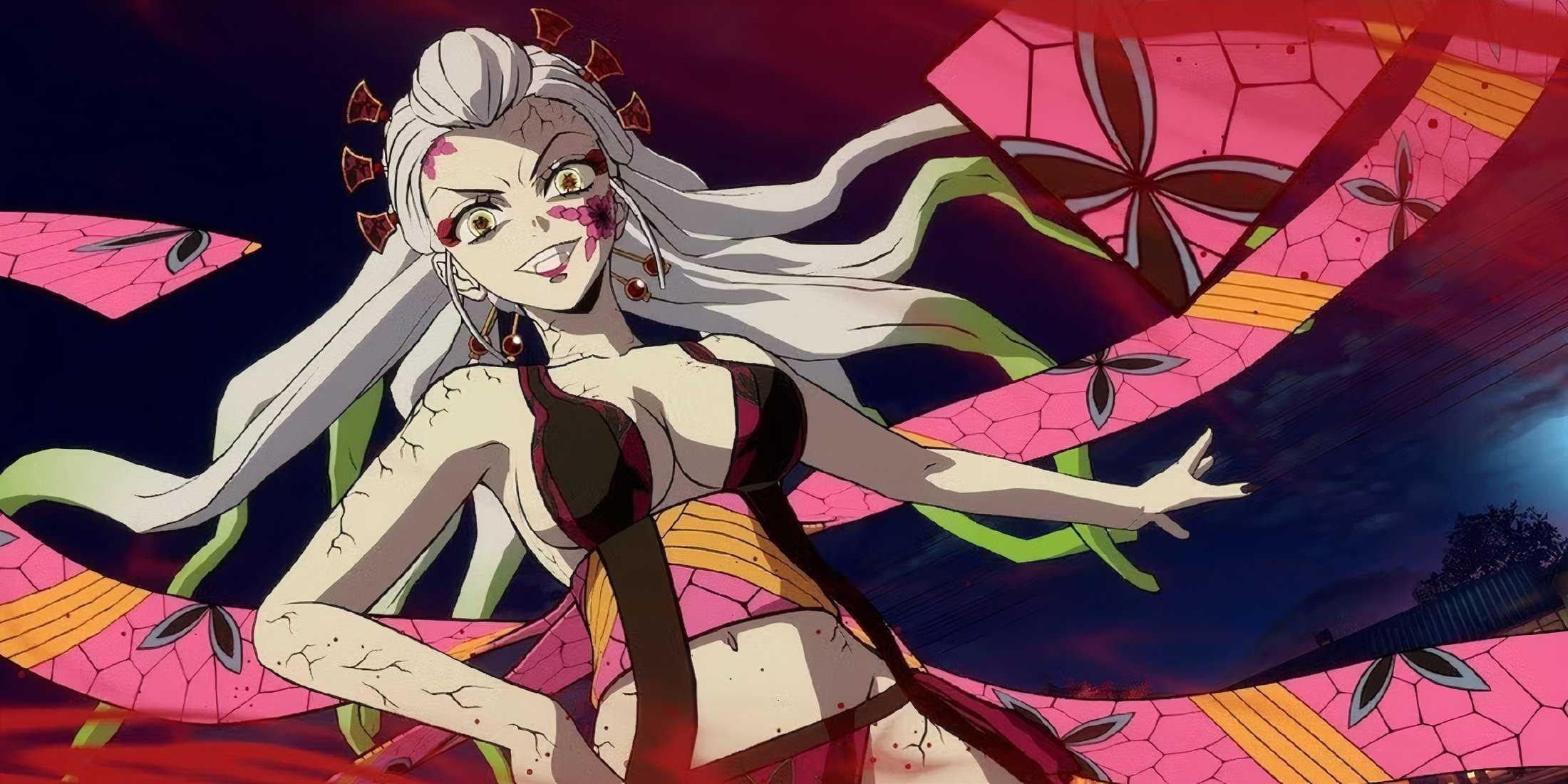 Daki in her demon form in Demon Slayer.