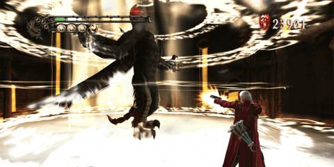 Dante fighting Beowulf - Devil May Cry 3