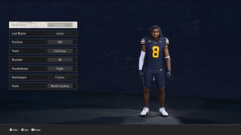 dazmin james fastest wr in college football 26