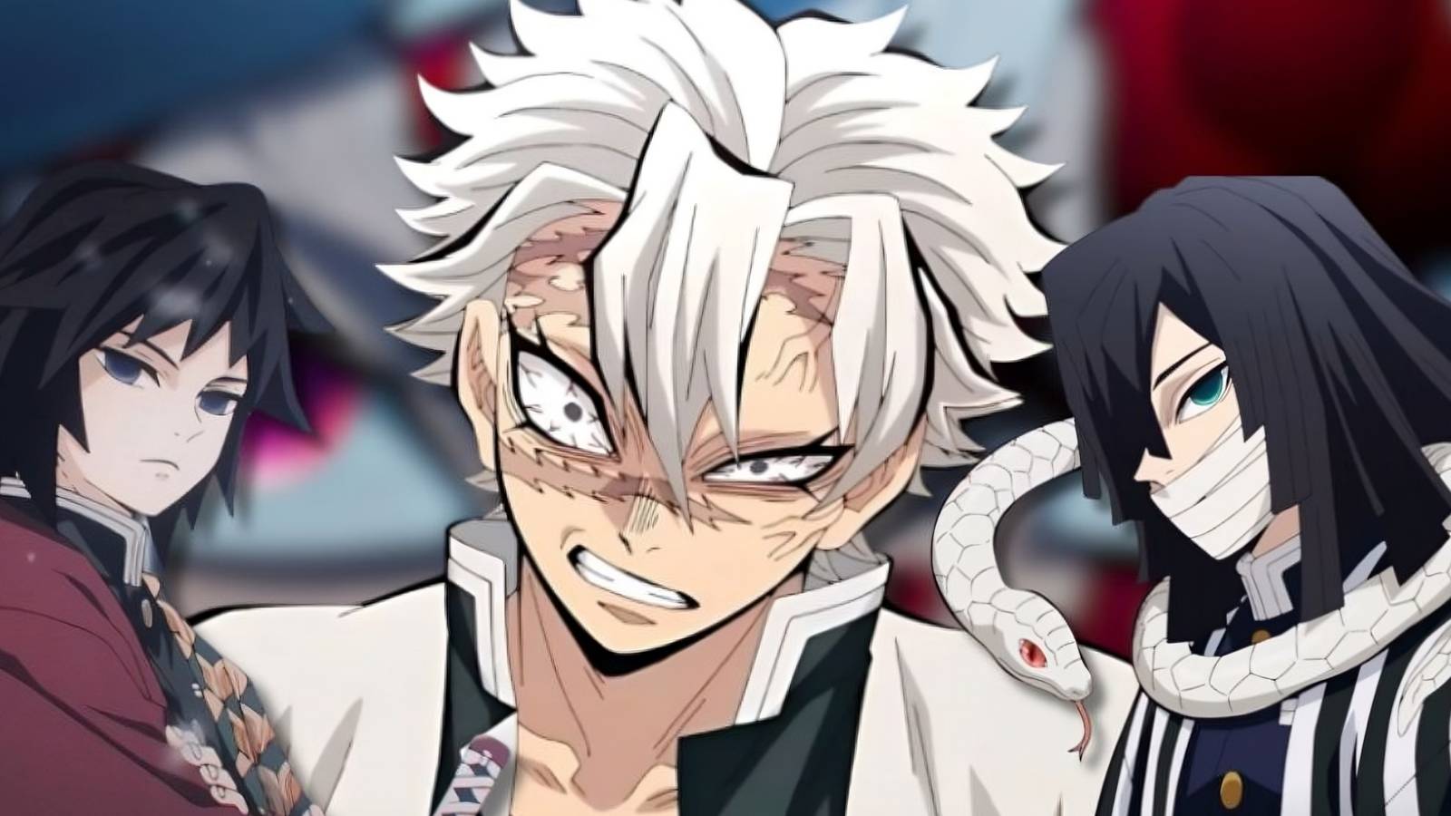 demon slayer hashira giyu, sanemi, obanai, uzui