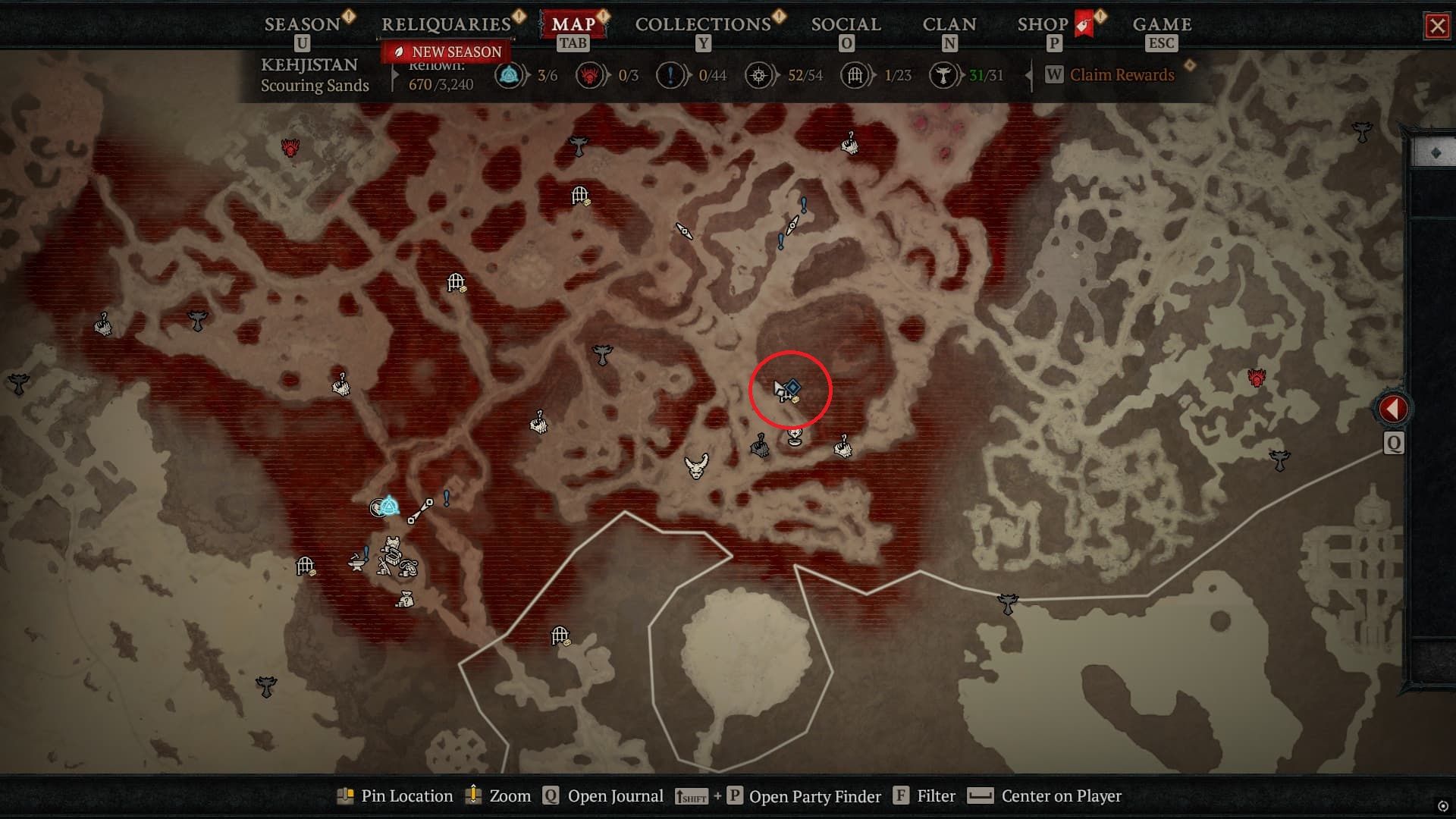 The death of the Diablo 4 -Champion -Aberring Spears Spear's location
