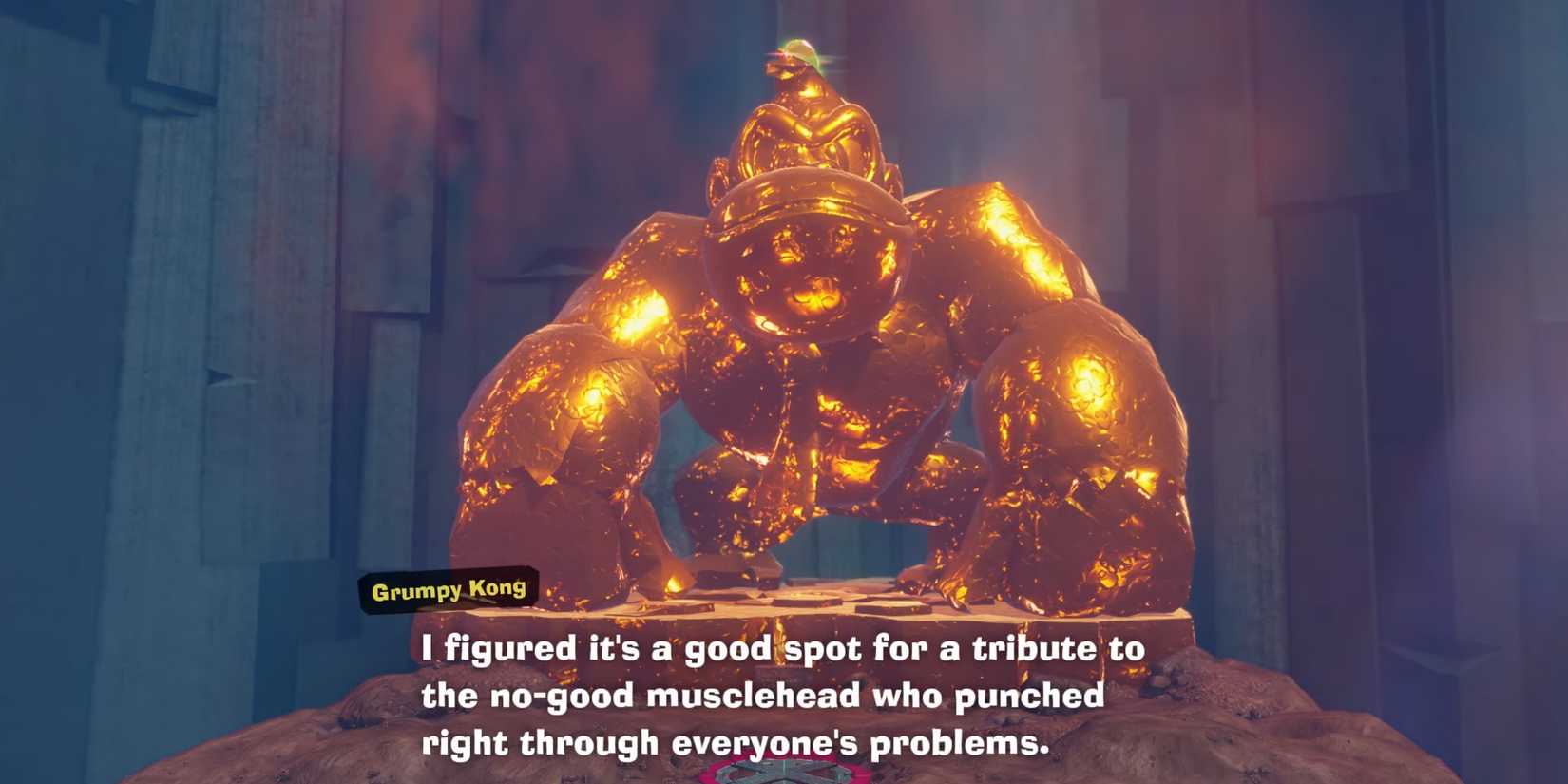 dk-bananza-elder-gold-statue-post-game