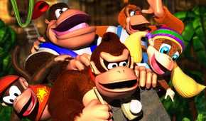 Donkey Kong, Tiny Kong, Diddy Kong, Chunky Kong, and Lanky Kong in Donkey Kong 64