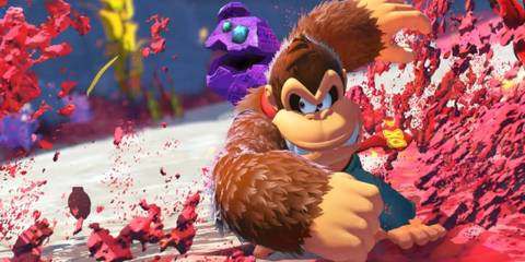 Donkey Kong Bananza Action Shot