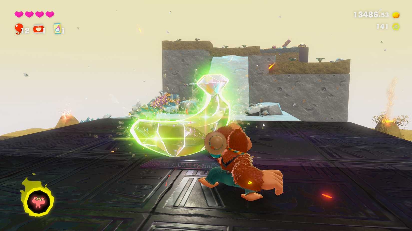 Donkey Kong Bananza Spiked Tide Slope Banana 1