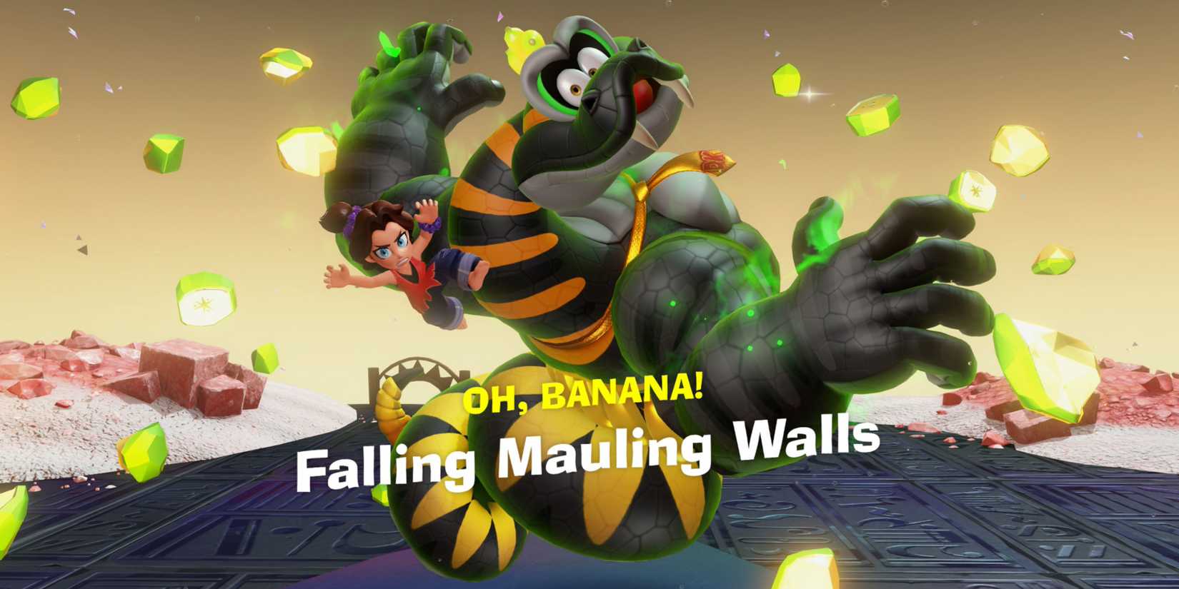 Donkey Kong Bananza Trap Filled Towers Bananas 3 Falling Mauling Walls