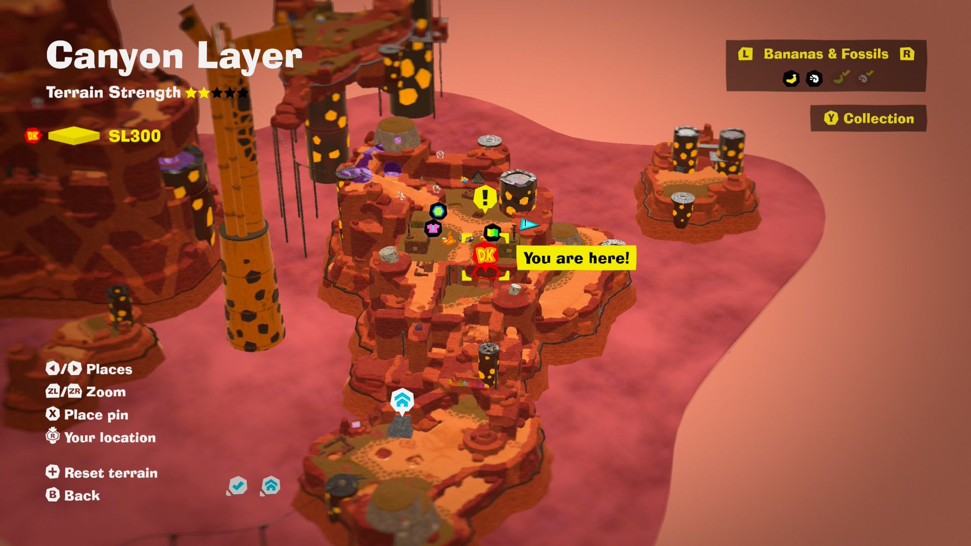 Canyon Layer SL 300 Banandium Gem Locations in Donkey Kong Bananza
