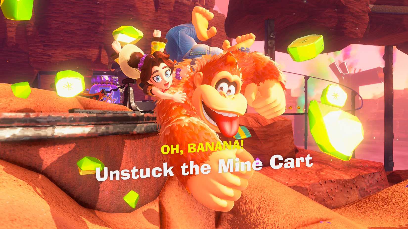 Donkey Kong Bananza_Unstuck the Mine Cart