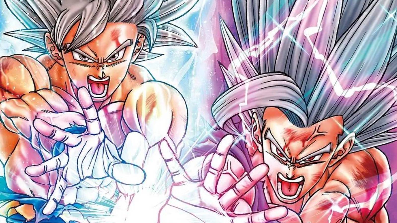 picture: goku ultra instinct and gohan beast drawn by toyotaro.