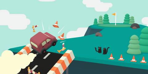 Driving a car in What The Golf