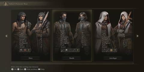 Elden Ring character select bandit