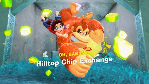 exchanging banandium chips for banandium gem in donkey kong bananza