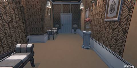 Exploring a hallway in Blue Prince