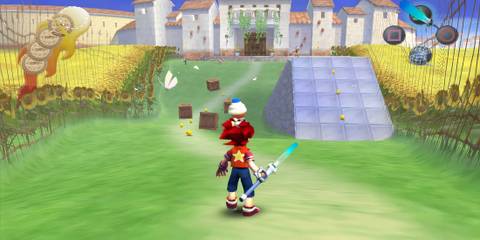 Exploring a level in Ape Escape 2