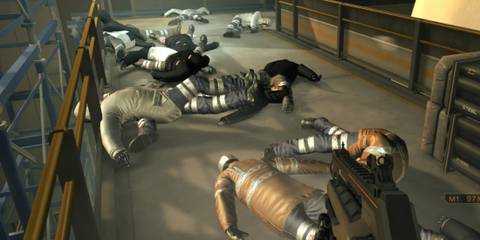 Exploring a level in Deus Ex Human Revolution